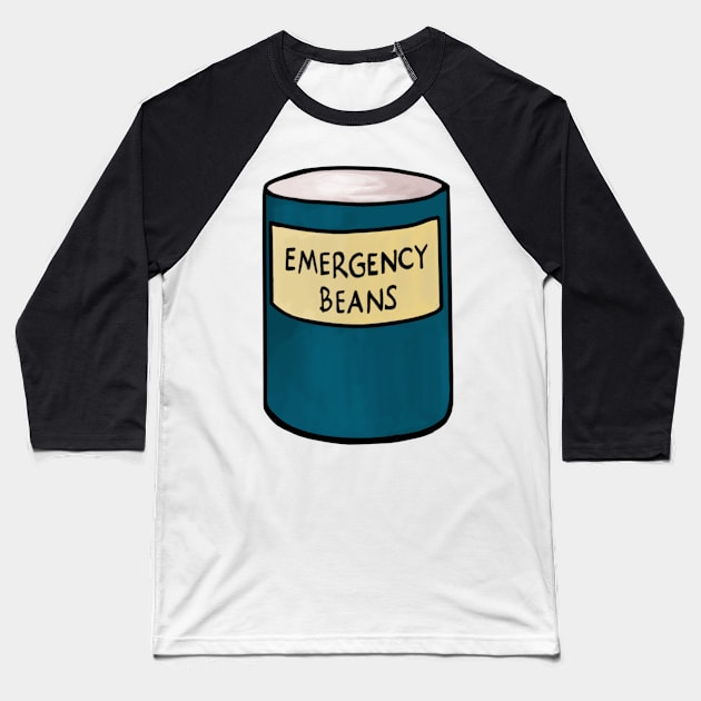 Emergency Beans Baseball T-Shirt by Sparkleweather